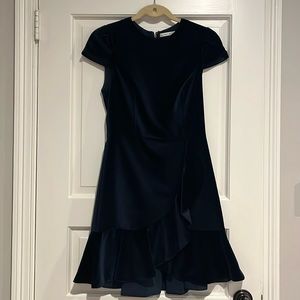 Alice & Olivia velvet peplum mini dress